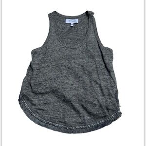 10 Crosby Derek Lam Chain & Fringe Trim Linen Tank